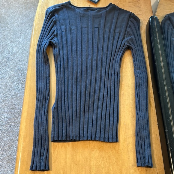 Top Shop gray knit top size 8 - Picture 5 of 6